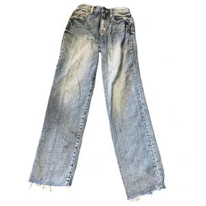 PISTOLA studded denim jeans size 24 PRESLEY high rise relaxed roller jean